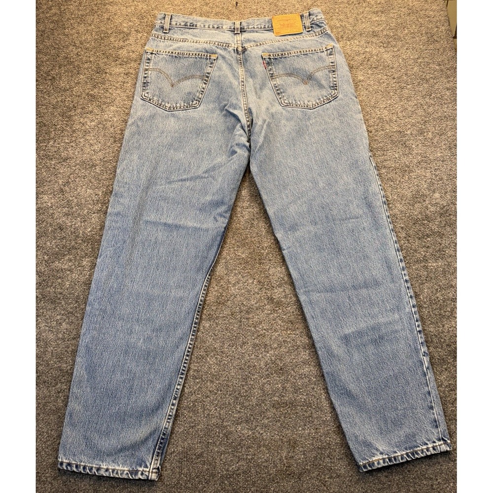 Vintage Levi's 550 Jeans Men's 40x34 Relaxed Fit USA Made Light Wash Denim